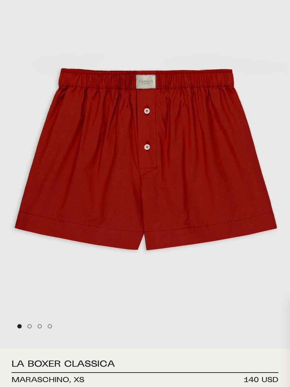 La Boxer Classica Athletic Shorts in Maraschino Red